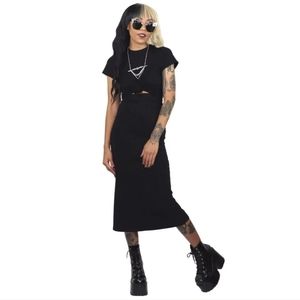 Foxblood tie me up dress